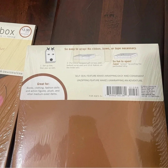 Hallmark Reindeer Gift Box Funzip Deadstock Christmas Wrapping Box Fun - Picture 6 of 6